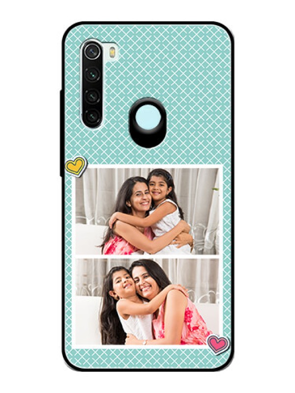 Custom Redmi Note 8 Custom Glass Phone Case  - 2 Image Holder with Pattern Design