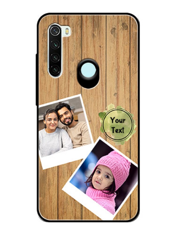Custom Redmi Note 8 Custom Glass Phone Case  - Wooden Texture Design