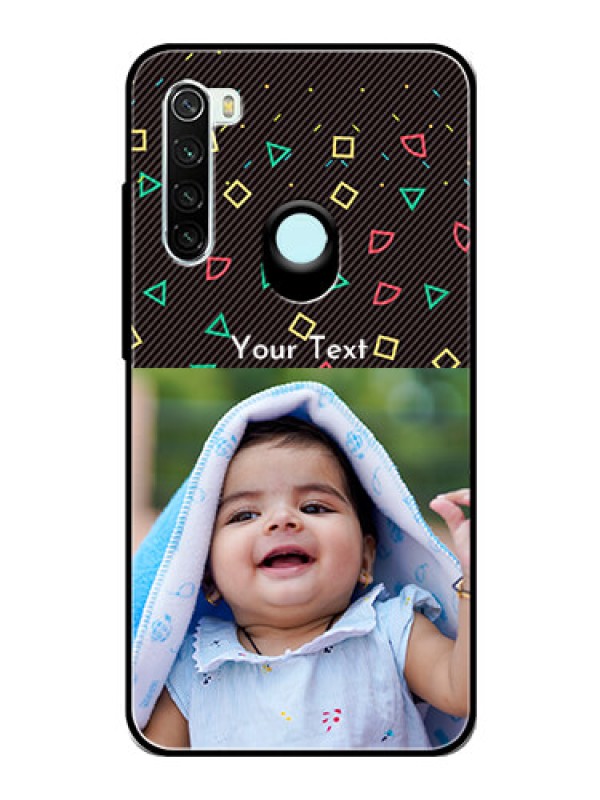 Custom Redmi Note 8 Custom Glass Phone Case  - with confetti birthday design