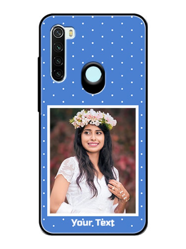 Custom Redmi Note 8 Photo Printing on Glass Case  - Polka dots design