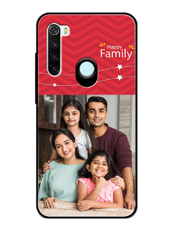 Custom Redmi Note 8 Personalized Glass Phone Case  - Happy Family Design