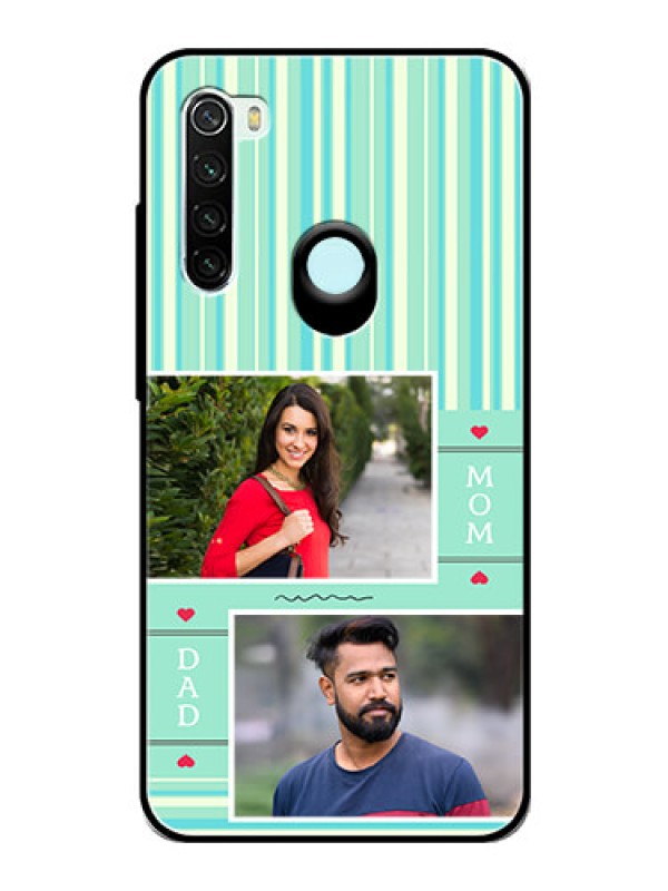 Custom Redmi Note 8 Custom Glass Phone Case  - Mom & Dad Pic Design