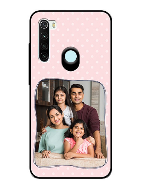 Custom Redmi Note 8 Custom Glass Phone Case  - Family with Dots Design
