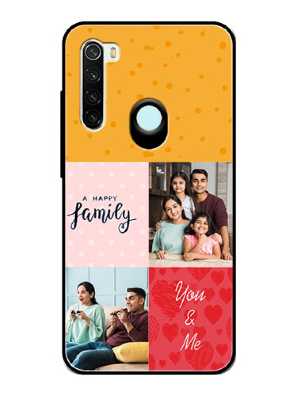 Custom Redmi Note 8 Personalized Glass Phone Case  - Images with Quotes Design