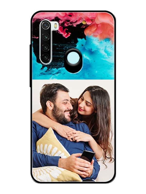 Custom Redmi Note 8 Custom Glass Mobile Case  - Quote with Acrylic Painting Design