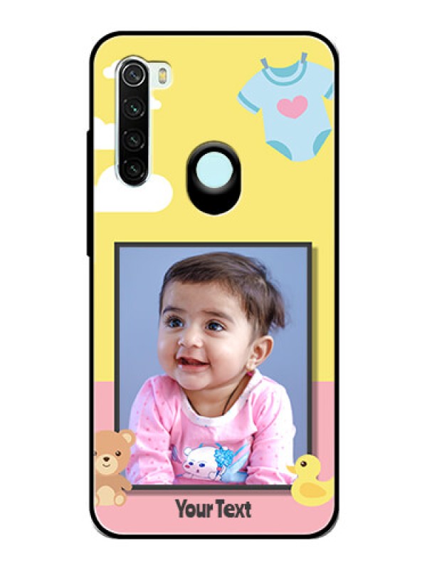 Custom Redmi Note 8 Photo Printing on Glass Case  - Kids 2 Color Design