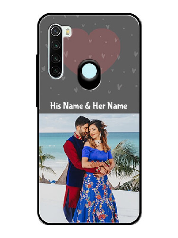 Custom Redmi Note 8 Custom Glass Mobile Case  - Buy Love Design with Photo Online