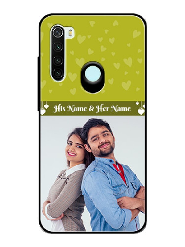 Custom Redmi Note 8 Custom Glass Phone Case  - You & Me Heart Design
