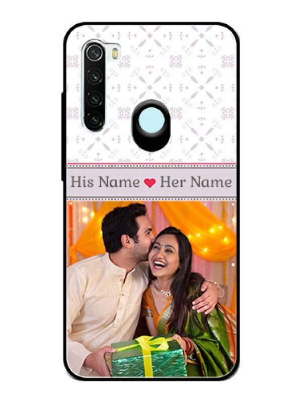 Custom Redmi Note 8 Custom Glass Mobile Case  - with Photo and Ethnic Design