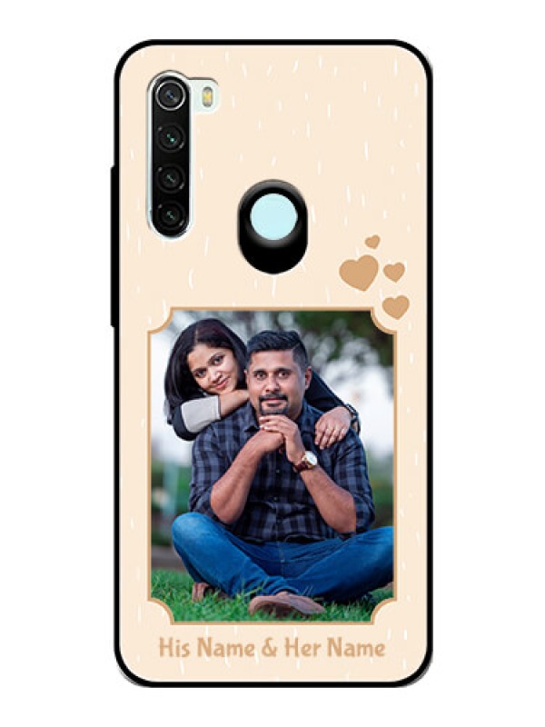 Custom Redmi Note 8 Custom Glass Phone Case  - with confetti love design 