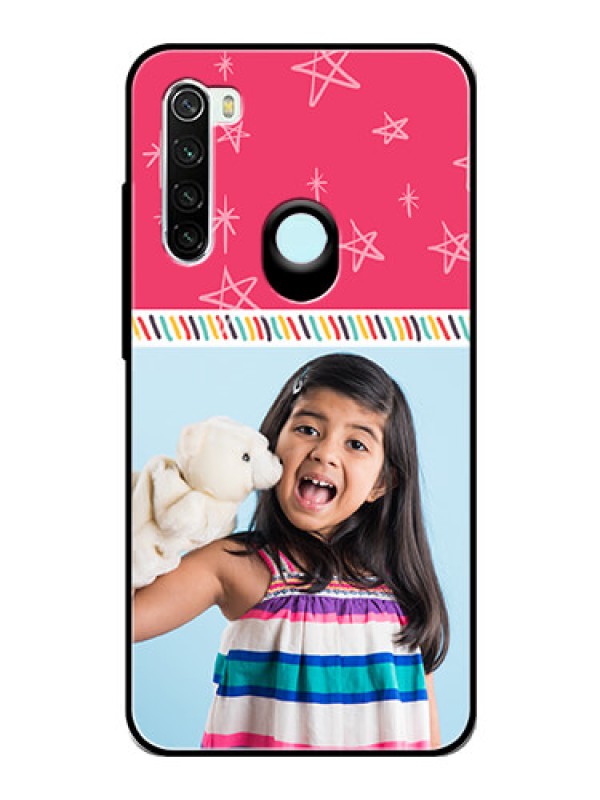 Custom Redmi Note 8 Personalized Glass Phone Case  - Line art design