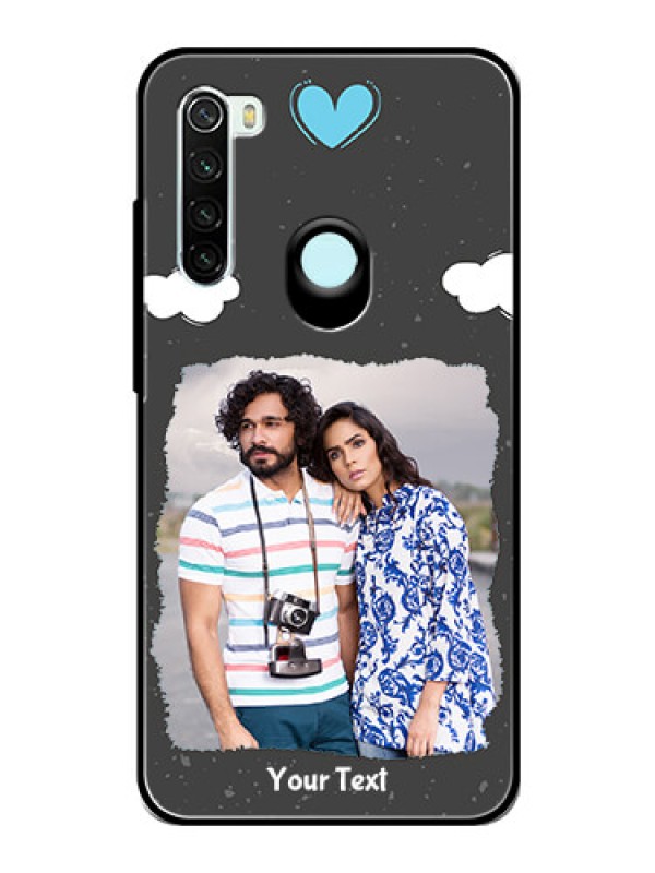 Custom Redmi Note 8 Custom Glass Phone Case  - Splashes with love doodles Design