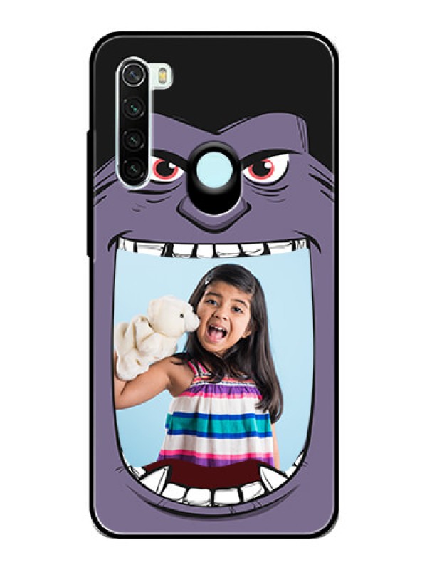 Custom Redmi Note 8 Custom Glass Phone Case  - Angry Monster Design