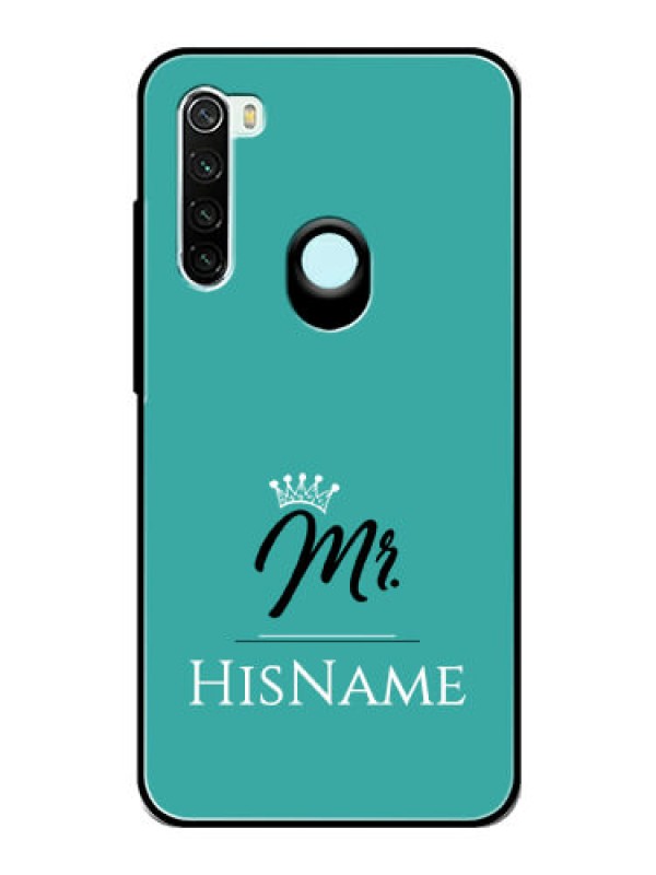 Custom Redmi Note 8 Custom Glass Phone Case Mr with Name