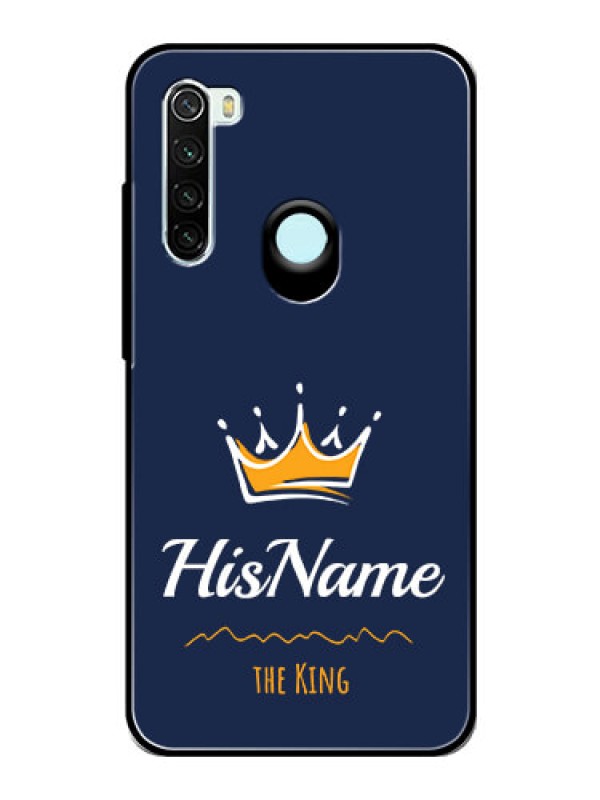 Custom Redmi Note 8 Glass Phone Case King with Name