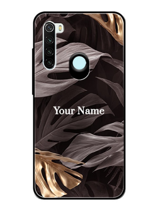 Custom Xiaomi Redmi Note 8 Personalised Glass Phone Case - Wild Leaves digital paint Design