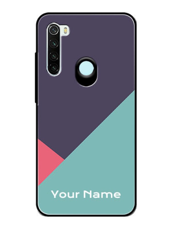Custom Xiaomi Redmi Note 8 Custom Glass Mobile Case - Tri Color abstract Design