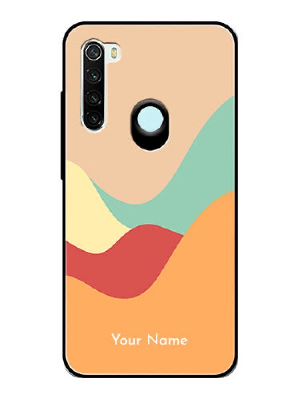 Custom Xiaomi Redmi Note 8 Personalized Glass Phone Case - Ocean Waves Multi-colour Design