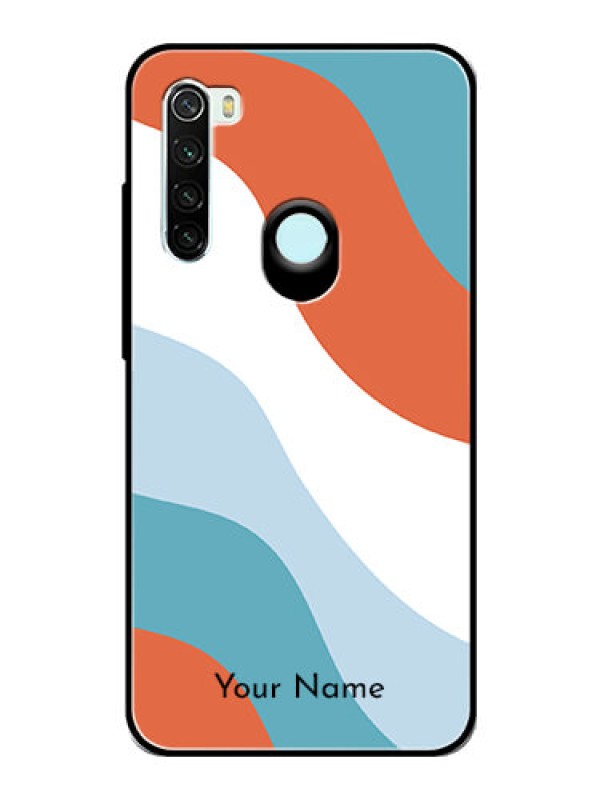 Custom Xiaomi Redmi Note 8 Custom Glass Mobile Case - coloured Waves Design