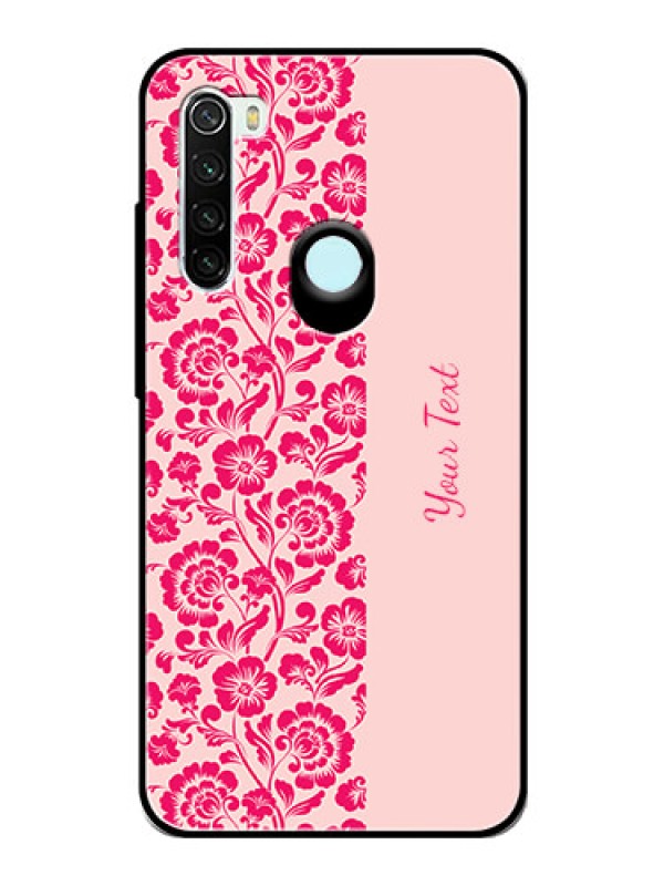 Custom Xiaomi Redmi Note 8 Custom Glass Phone Case - Attractive Floral Pattern Design
