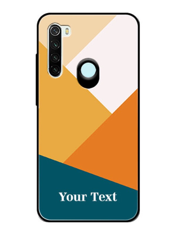 Custom Xiaomi Redmi Note 8 Personalized Glass Phone Case - Stacked Multi-colour Design