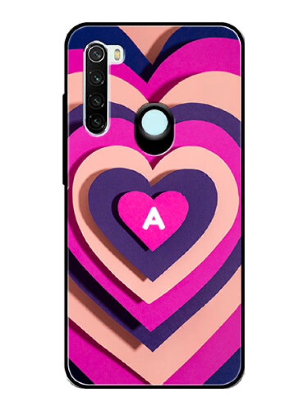 Custom Xiaomi Redmi Note 8 Custom Glass Mobile Case - Cute Heart Pattern Design