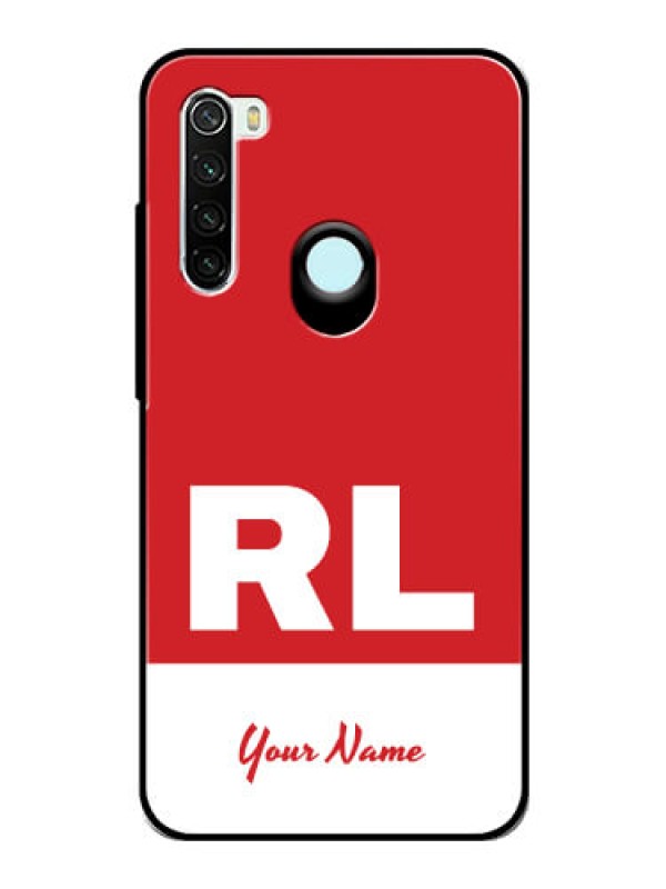 Custom Xiaomi Redmi Note 8 Personalized Glass Phone Case - dual tone custom text Design
