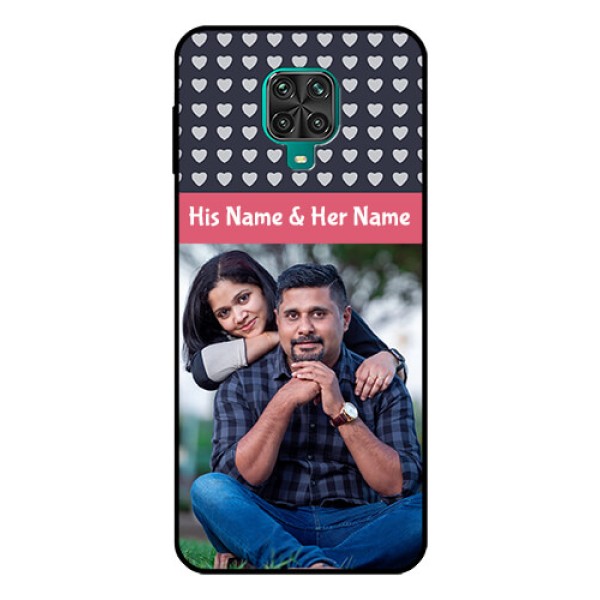 Redmi Note 9 Pro Max Custom Glass Mobile Case - Love Symbols Design Redmi Note 9 Pro Max Custom Glass Mobile Case - Love Symbols Design