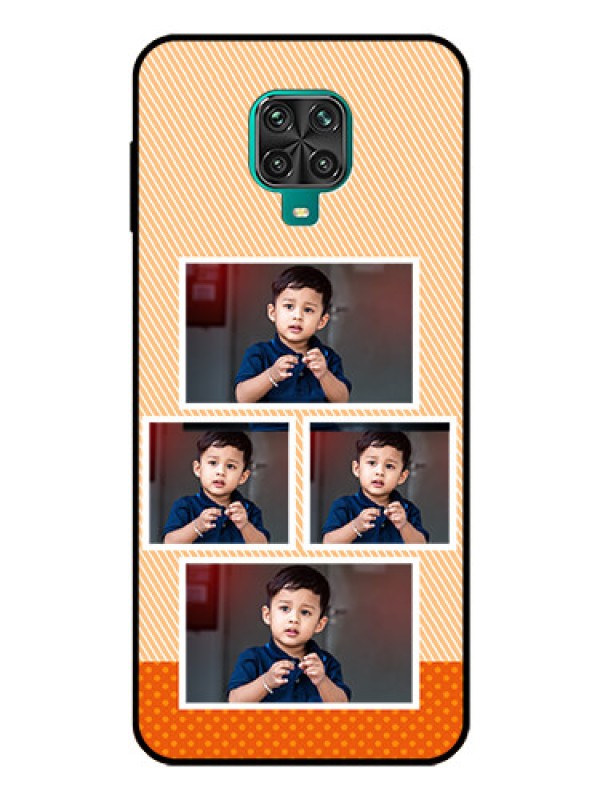 Custom Redmi Note 9 Pro Max Photo Printing on Glass Case  - Bulk Photos Upload Design