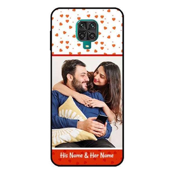 Redmi Note 9 Pro Max Custom Glass Phone Case - Orange Love Symbol Design Redmi Note 9 Pro Max Custom Glass Phone Case - Orange Love Symbol Design