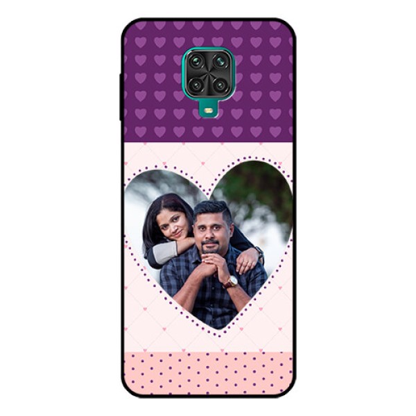 Redmi Note 9 Pro Max Custom Glass Phone Case  - Violet Love Dots Design