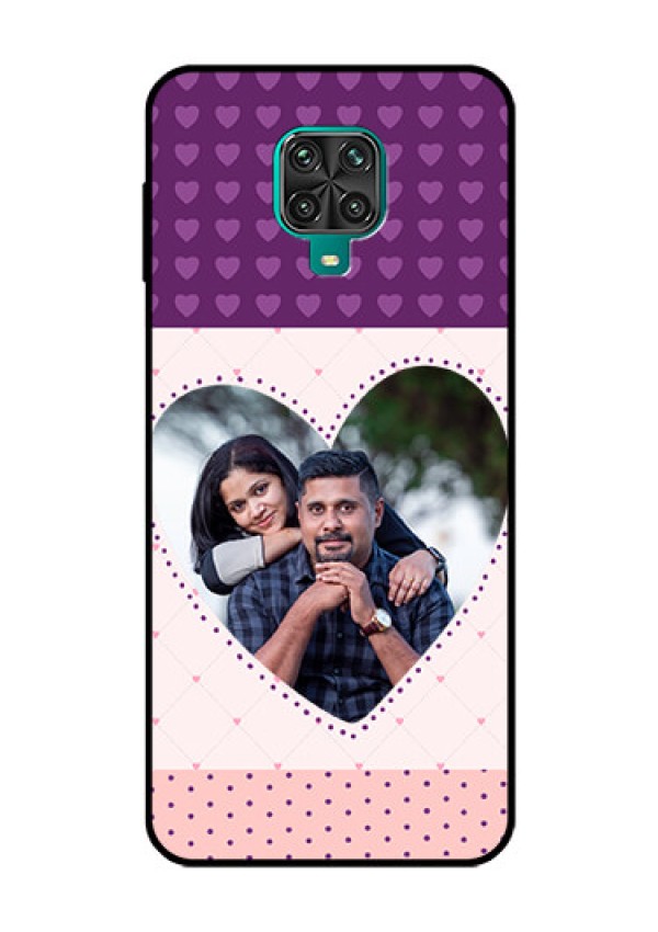 Redmi Note 9 Pro Max Custom Glass Phone Case  - Violet Love Dots Design