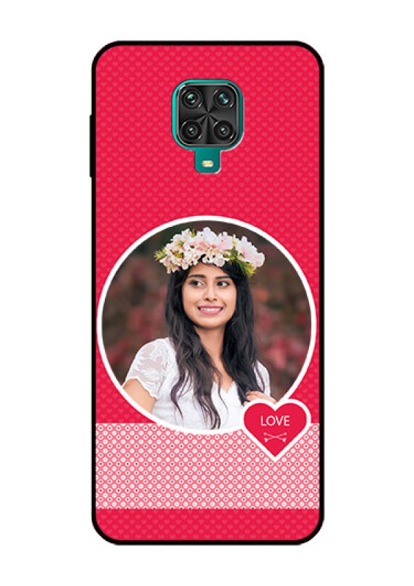 Redmi Note 9 Pro Max Personalised Glass Phone Case  - Pink Pattern Design