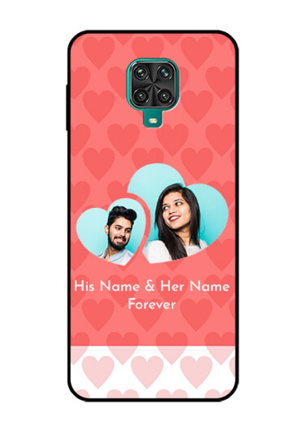 Redmi Note 9 Pro Max Personalized Glass Phone Case  - Couple Pic Upload Design