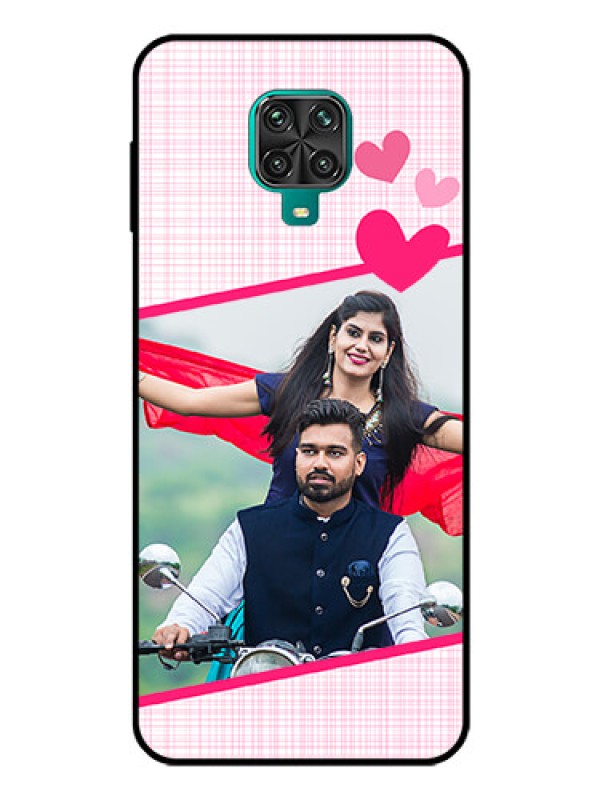 Custom Redmi Note 9 Pro Max Custom Glass Phone Case  - Love Shape Heart Design