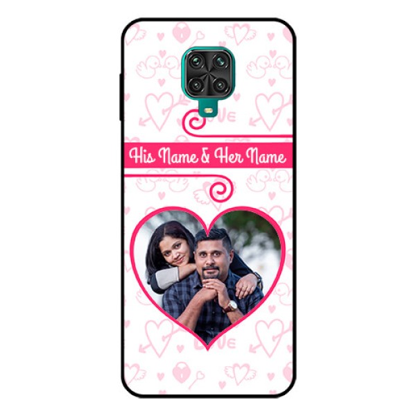 Redmi Note 9 Pro Max Personalized Glass Phone Case - Heart Shape Love Design Redmi Note 9 Pro Max Personalized Glass Phone Case - Heart Shape Love Design