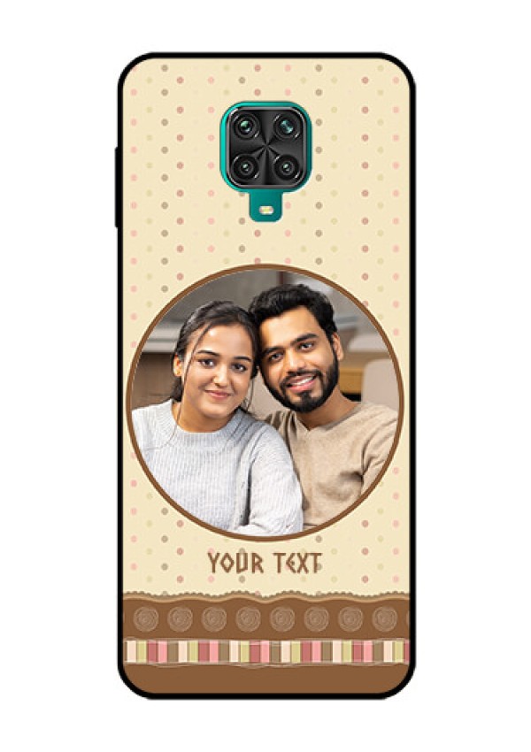 Redmi Note 9 Pro Max Custom Glass Mobile Case  - Brown Dotted Mobile Case Design