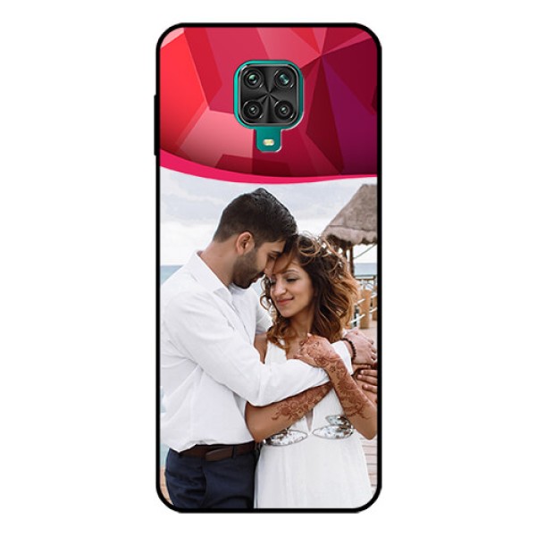Redmi Note 9 Pro Max Custom Glass Mobile Case - Red Abstract Design Redmi Note 9 Pro Max Custom Glass Mobile Case - Red Abstract Design