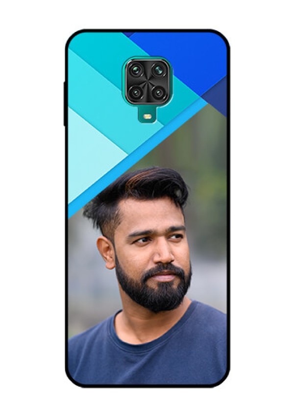 Redmi Note 9 Pro Max Custom Glass Phone Case  - Blue Pattern Design