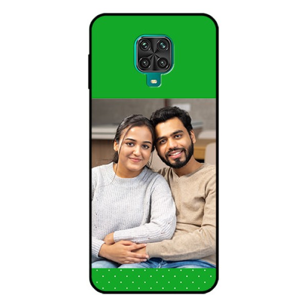 Redmi Note 9 Pro Max Personalized Glass Phone Case  - Green Pattern Design