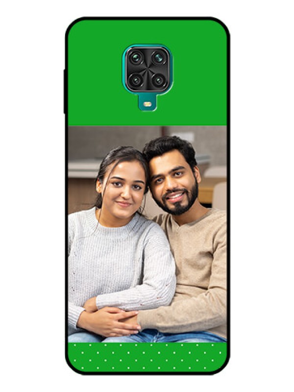 Custom Redmi Note 9 Pro Max Personalized Glass Phone Case  - Green Pattern Design