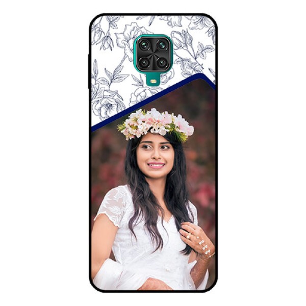 Redmi Note 9 Pro Max Personalized Glass Phone Case  - Premium Floral Design