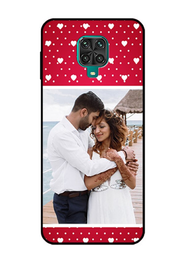 Redmi Note 9 Pro Max Photo Printing on Glass Case  - Hearts Mobile Case Design