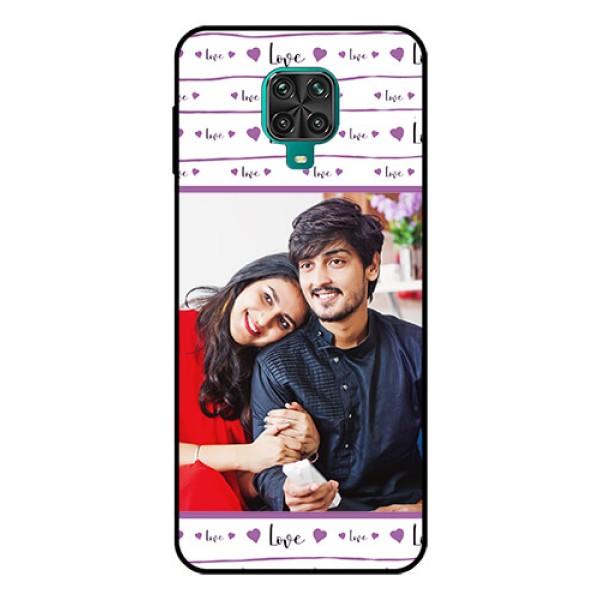 Redmi Note 9 Pro Max Custom Glass Mobile Case  - Couples Heart Design