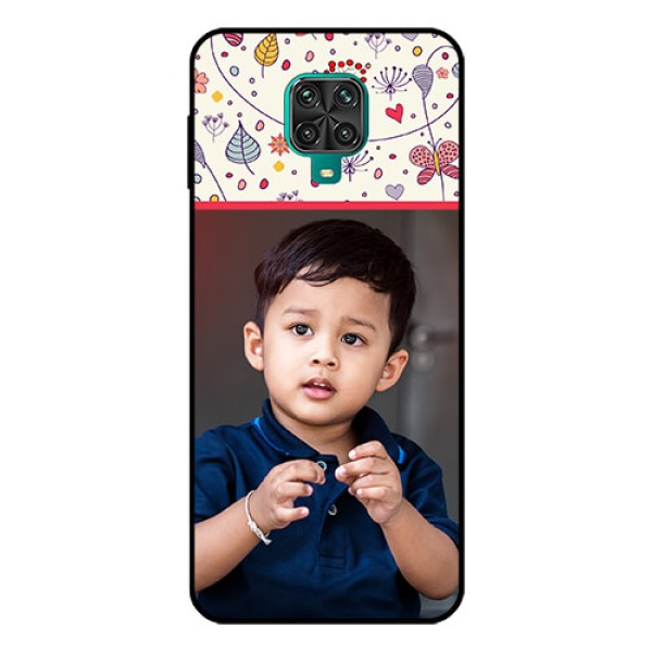 Redmi Note 9 Pro Max Custom Glass Mobile Case  - Premium Floral Design