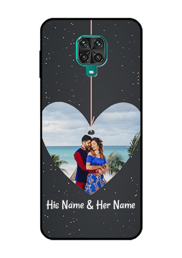 Redmi Note 9 Pro Max Custom Glass Phone Case  - Hanging Heart Design
