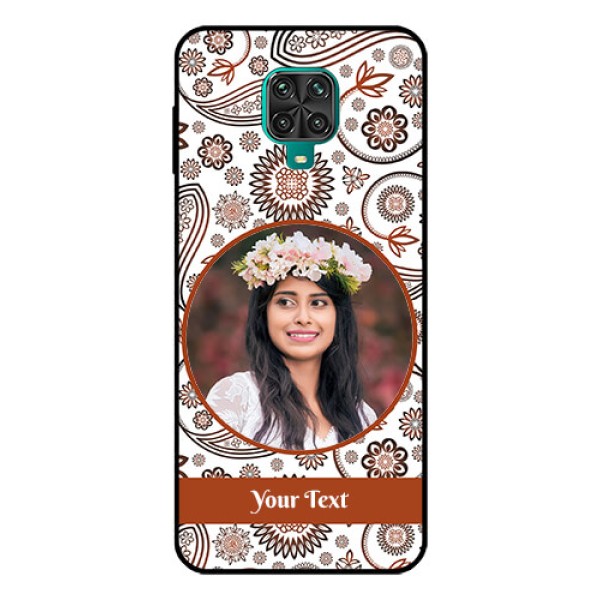 Redmi Note 9 Pro Max Custom Glass Mobile Case  - Abstract Floral Design 