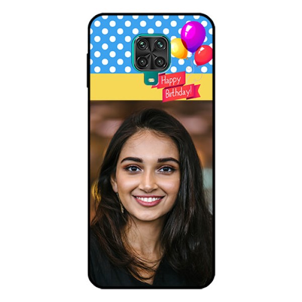 Redmi Note 9 Pro Max Custom Glass Mobile Case  - Happy Birthday Design
