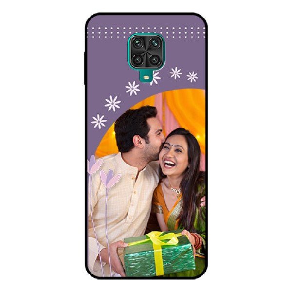 Redmi Note 9 Pro Max Custom Glass Mobile Case - Lavender flowers design Redmi Note 9 Pro Max Custom Glass Mobile Case - Lavender flowers design