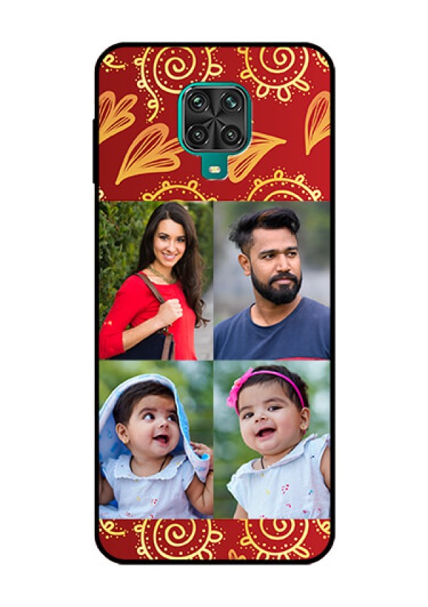 Redmi Note 9 Pro Max Photo Printing on Glass Case  - 4 Image Traditional Design